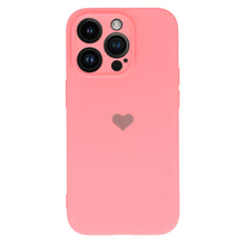 Заредете изображение във визуализатора на галерията – Vennus Silicone Heart Case for Iphone 14 Pro Max design 1 pink
