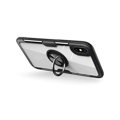 Forcell carbon clear ring гръб за iPhone 11 pro max черен - TopMag