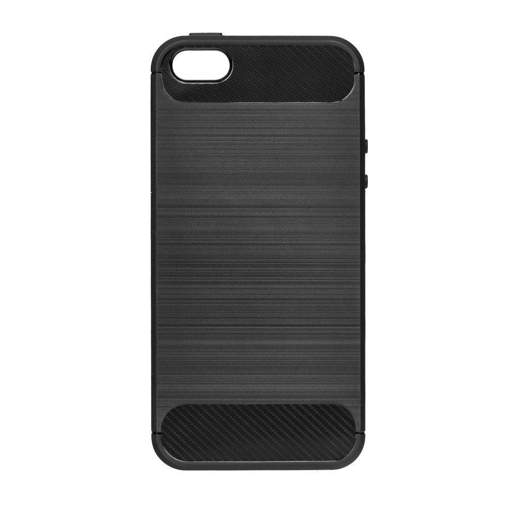 Forcell carbon гръб за iPhone 5/5s/se черен - TopMag
