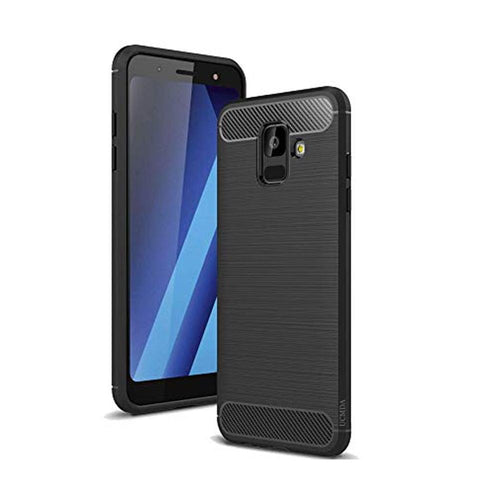 Forcell carbon гръб за samsung galaxy a8 2018 черен - TopMag