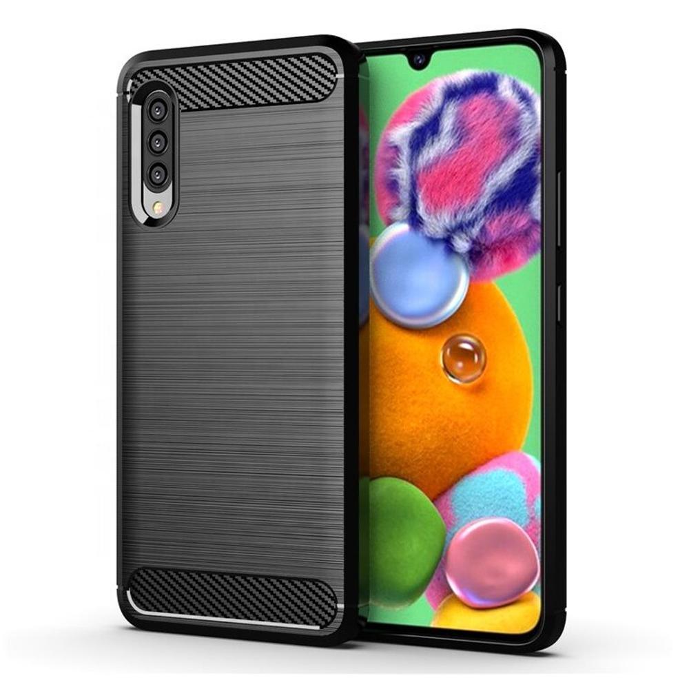 Forcell carbon гръб за samsung galaxy a90 черен - TopMag