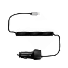 Заредете изображение във визуализатора на галерията – Forcell carbon зарядно за кола usb qc 3.0 18w + cable for apple lightning 8-pin pd20w cc50-1al black (total 38w) - TopMag
