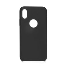 Заредете изображение във визуализатора на галерията – Forcell цветен силиконов гръб за iPhone xs max ( дупка за логото ) 6,5&quot; черен - TopMag
