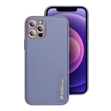 Заредете изображение във визуализатора на галерията – Forcell leather гръб за iphone 12 pro лилав - TopMag
