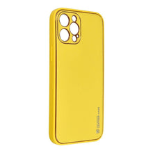 Заредете изображение във визуализатора на галерията – Forcell leather гръб за iphone 13 pro max yellow - TopMag
