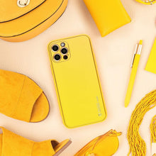 Заредете изображение във визуализатора на галерията – Forcell leather гръб за iphone 13 pro yellow - TopMag
