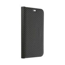 Заредете изображение във визуализатора на галерията – Forcell Luna carbon калъф тип книга -  iphone 13 mini black - TopMag
