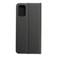 Заредете изображение във визуализатора на галерията – Forcell Luna carbon калъф тип книга -  samsung galaxy a03s black - TopMag
