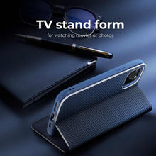 Заредете изображение във визуализатора на галерията – Forcell Luna carbon калъф тип книга -  xiaomi redmi note 11 5g / note 11t 5g / poco m4 pro 5g blue - TopMag
