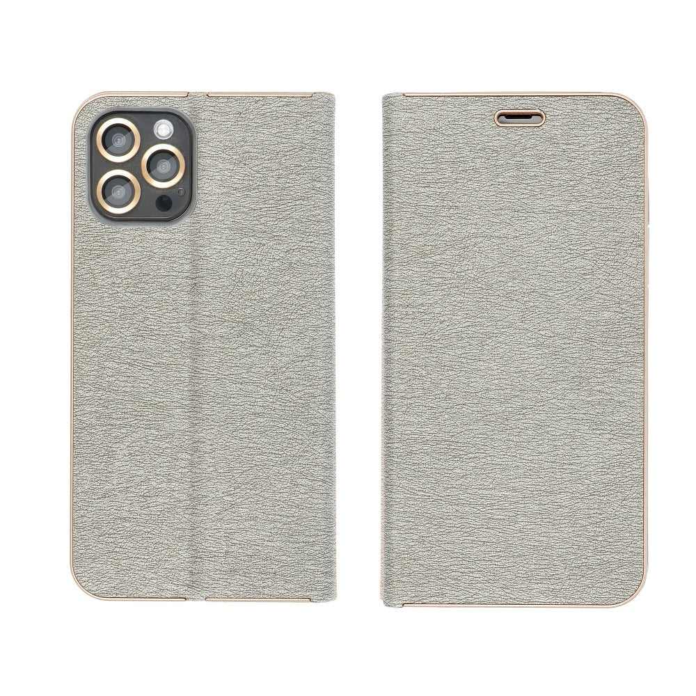 Forcell Luna Gold калъф тип книга - xiaomi redmi note 11 5g / note 11t 5g / poco m4 pro 5g silver - TopMag