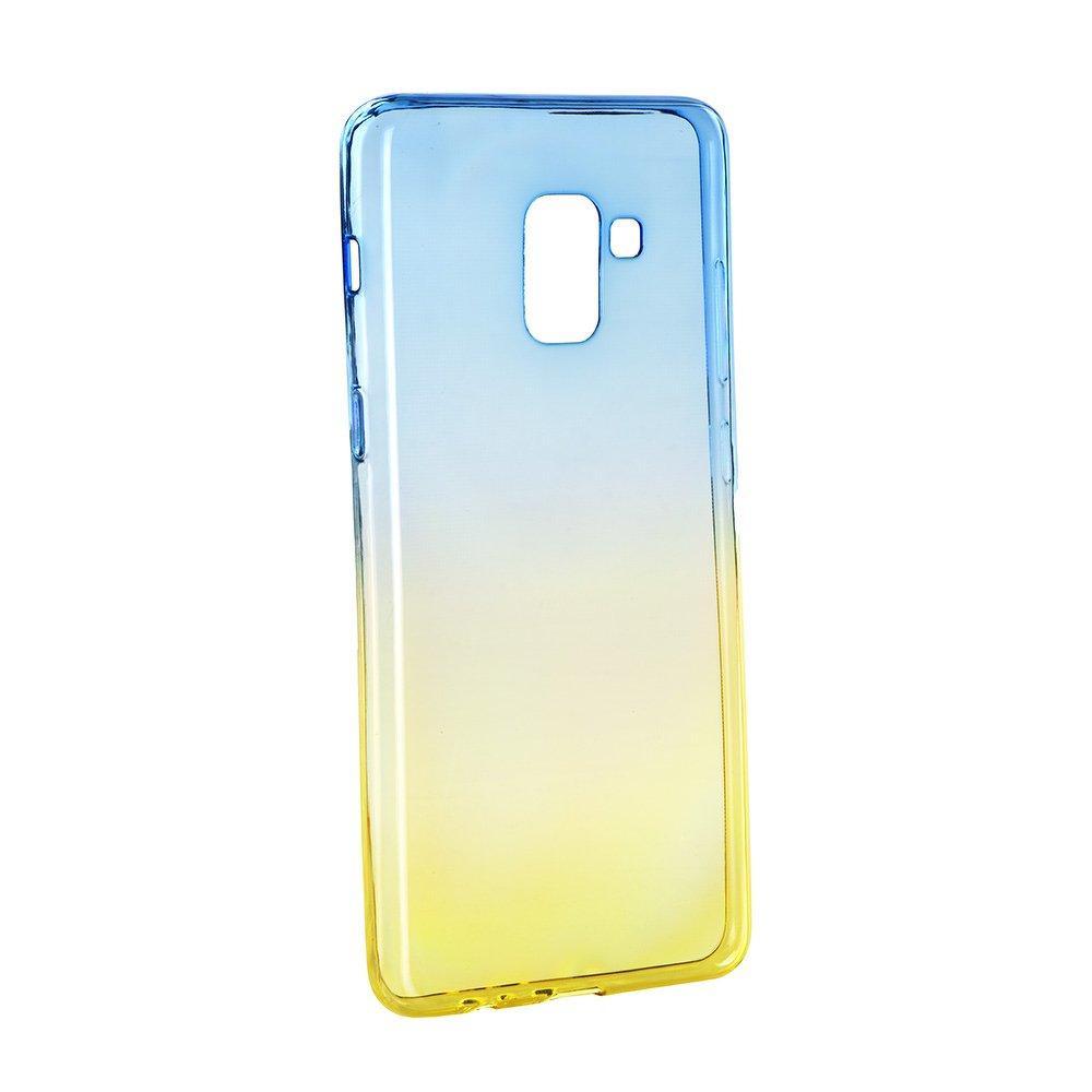 Forcell ombre гръб - samsung galaxy a8 plus 2018 син-златен - TopMag