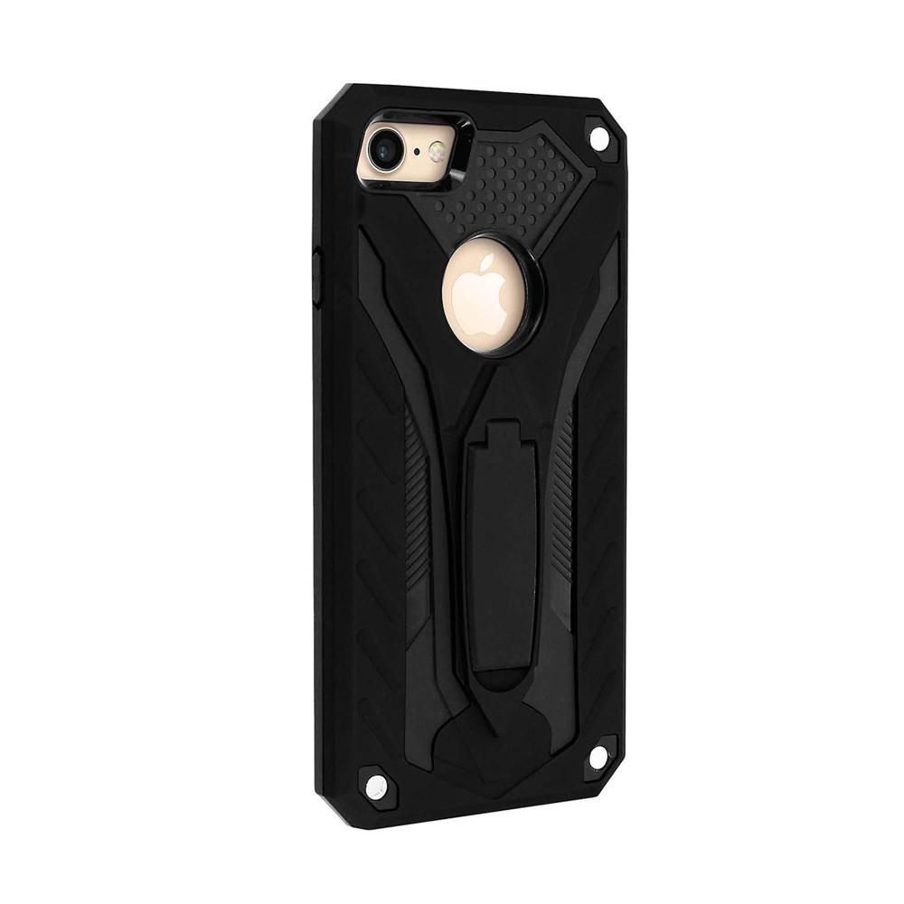 Forcell phantom гръб със стойка - iPhone 7 / 8 / SE 2020 черен - TopMag