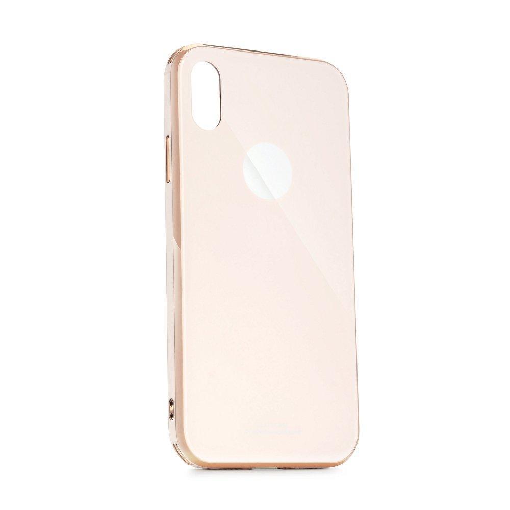 Forcell premium стъклен гръб - iPhone x / xs розово-златен - TopMag
