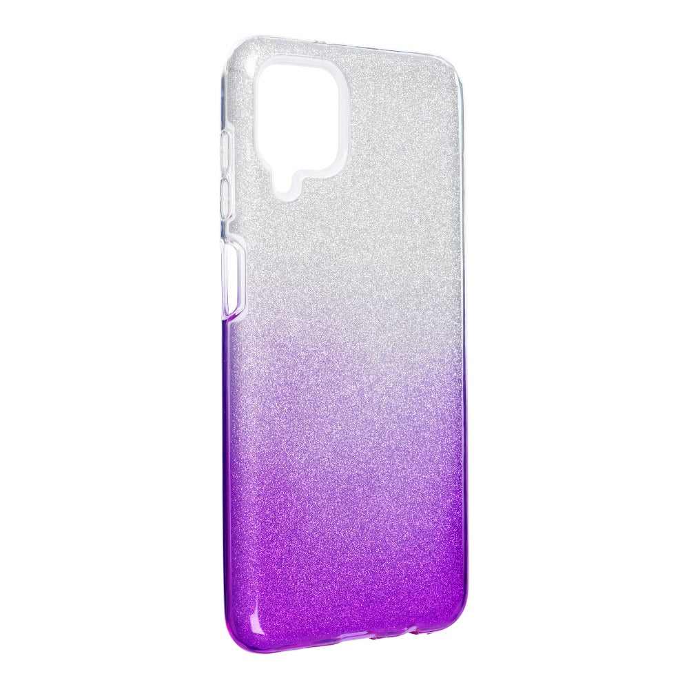 Forcell shining гръб за samsung galaxy a12 clear/violet - TopMag