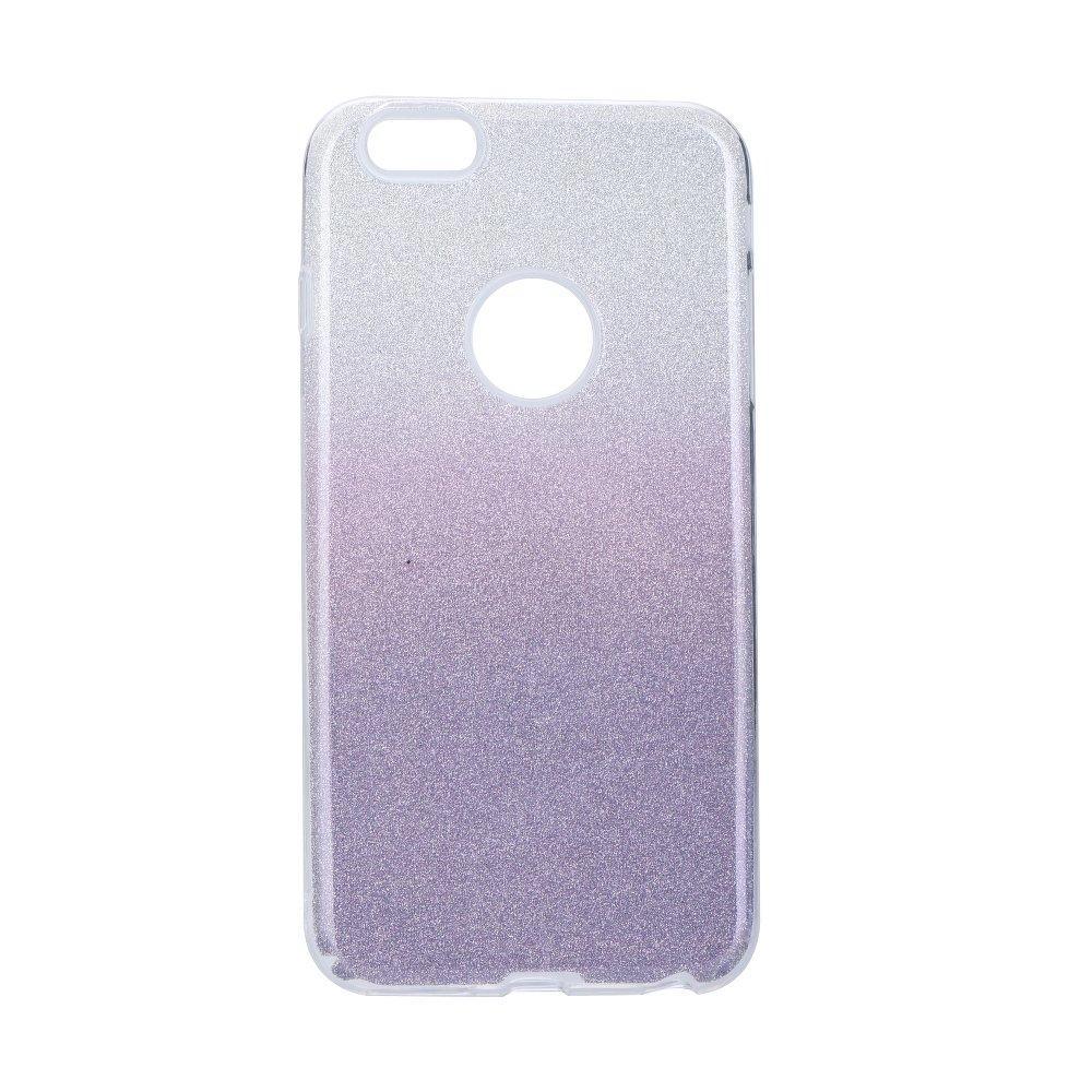 Forcell Shining силиконов гръб - iPhone 6 plus сребърен-лилав - TopMag