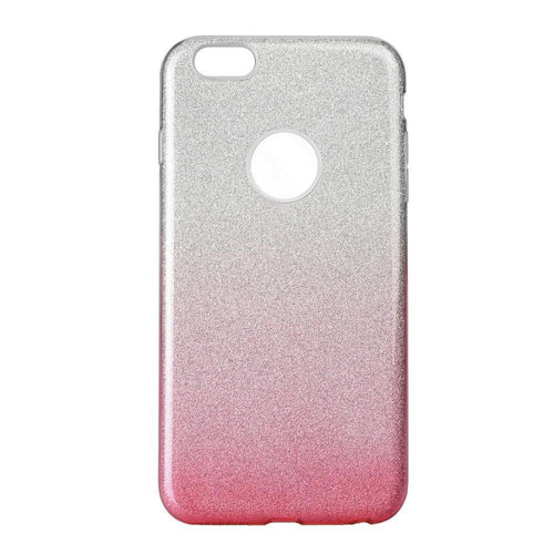 Forcell Shining силиконов гръб - iPhone 6 plus сребърен-розов - TopMag