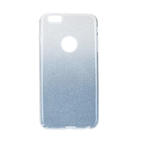 Forcell Shining силиконов гръб - iPhone 6 plus сребърен-син - TopMag