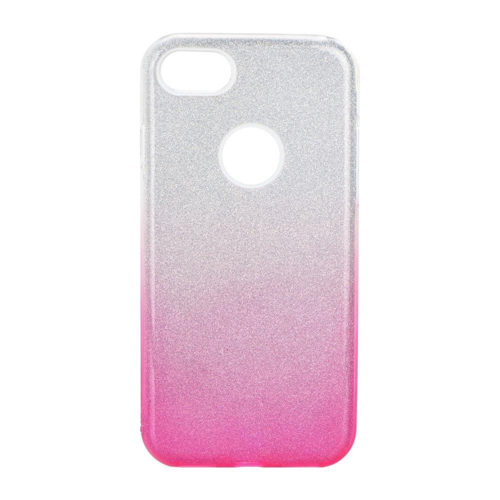 Forcell Shining силиконов гръб - iPhone 7 / 8 / SE 2020 сребърен-розов - TopMag