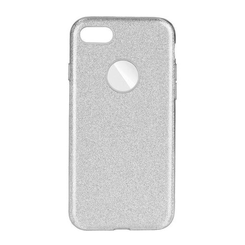 Forcell Shining силиконов гръб - iPhone 7 / 8 / SE 2020 сребърен - TopMag
