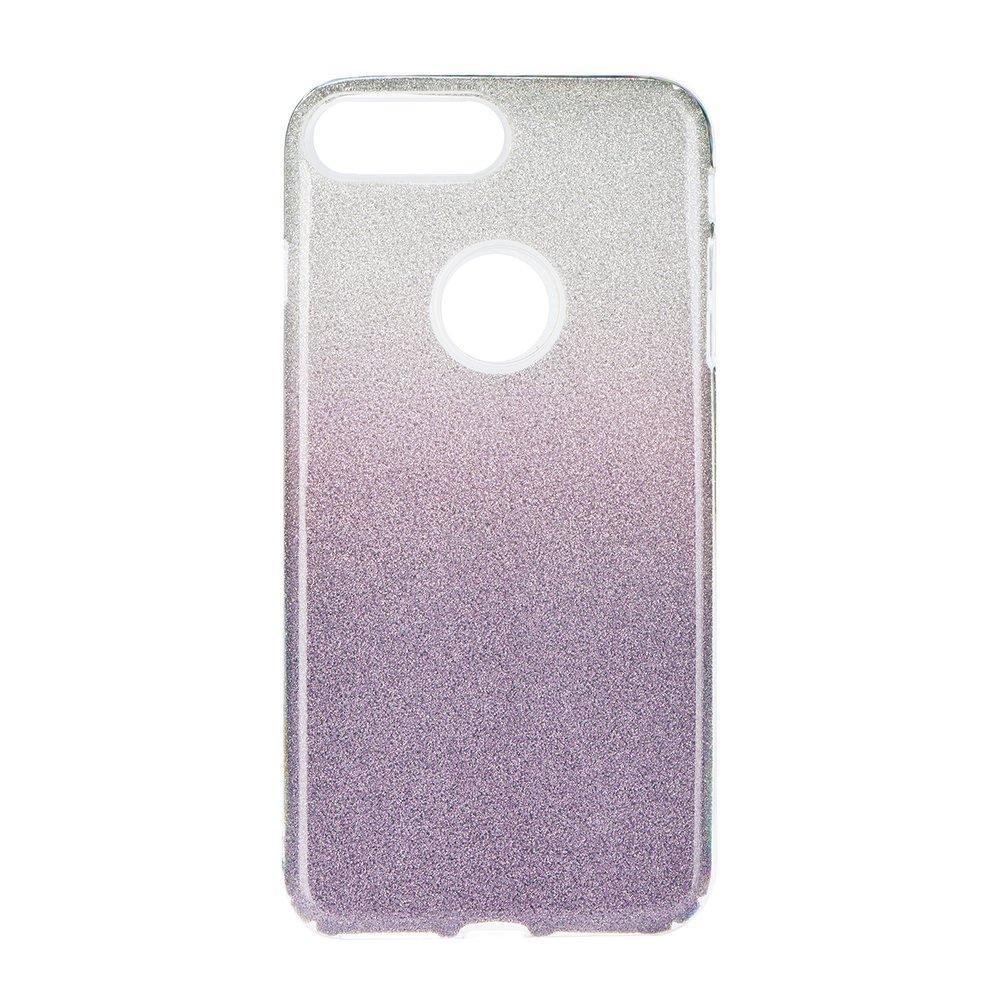 Forcell Shining силиконов гръб - iPhone 7 plus / 8 plus сребърен-лилав - TopMag