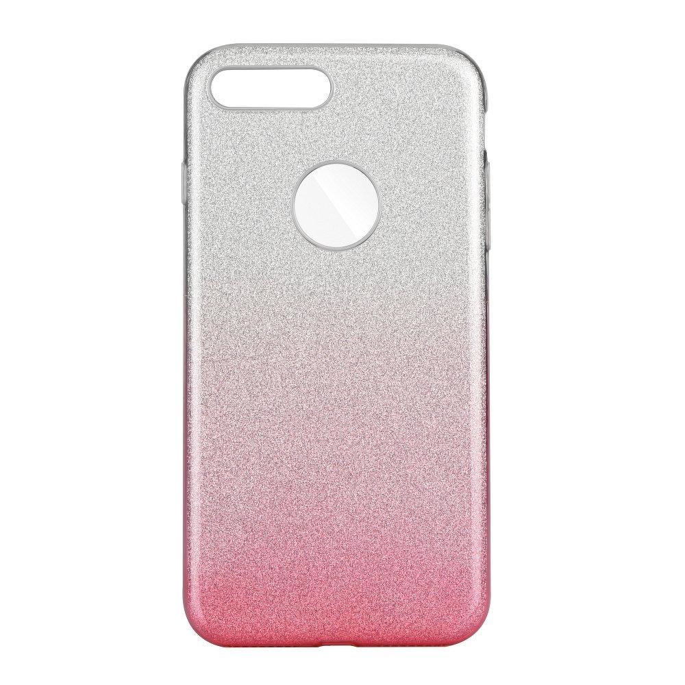 Forcell Shining силиконов гръб - iPhone 7 plus / 8 plus сребърен-розов - TopMag