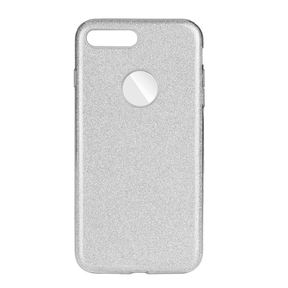 Forcell Shining силиконов гръб - iPhone 7 plus / 8 plus сребърен - TopMag