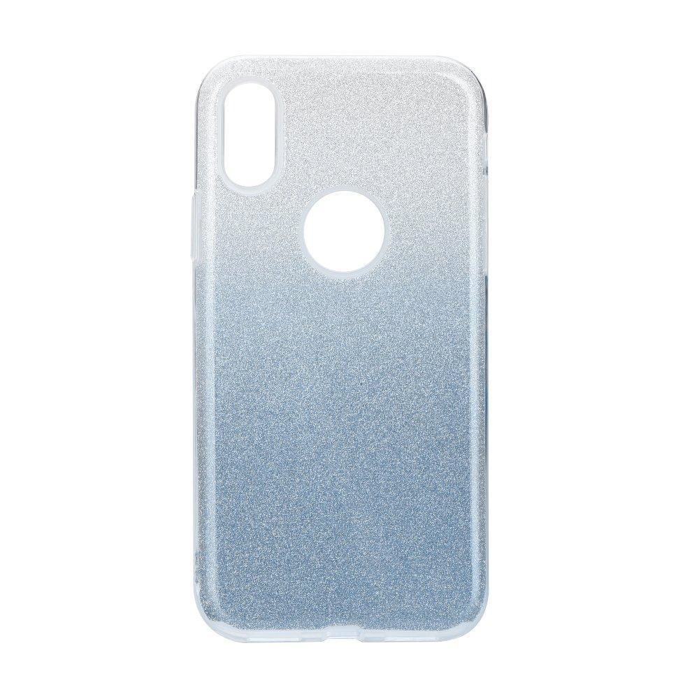 Forcell Shining силиконов гръб - iPhone x / xs сребърен-син - TopMag