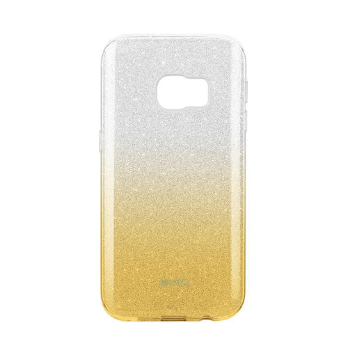 Forcell Shining силиконов гръб - Samsung galaxy s7 Edge сребърен-златен - TopMag