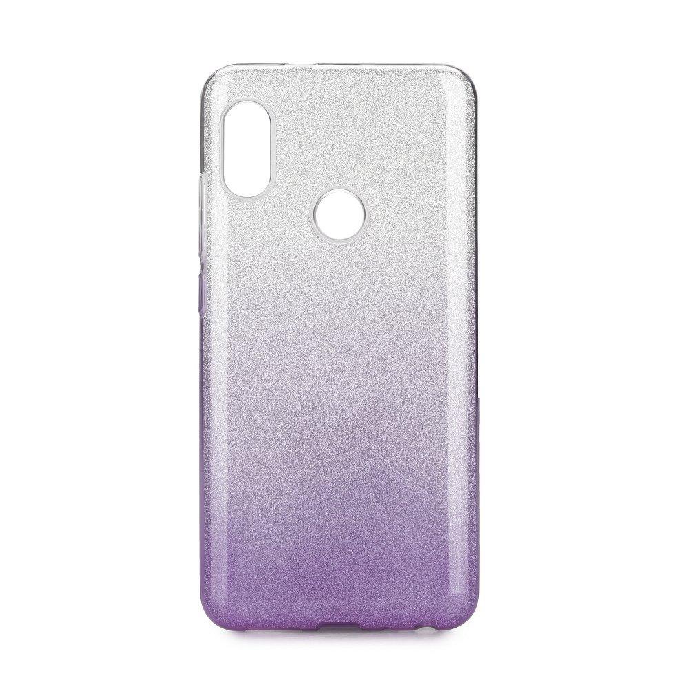 Forcell Shining силиконов гръб - xiaomi redmi note 5 сребърен-лилав - TopMag
