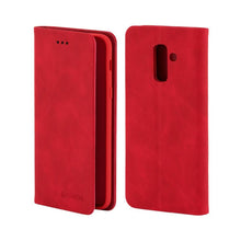 Заредете изображение във визуализатора на галерията – Forcell silk калъф тип книга за samsung galaxy a6 plus 2018 червен - TopMag
