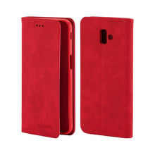 Заредете изображение във визуализатора на галерията – Forcell silk калъф тип книга за samsung galaxy j6+ (j6 plus) червен - TopMag
