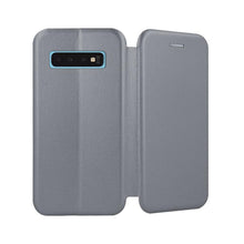 Заредете изображение във визуализатора на галерията – Калъф тип книга forcell elegance за samsung galaxy s10 plus сив - TopMag
