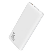 Заредете изображение във визуализатора на галерията – Baseus Power Bank 10000mAh Bipow - USB + Type C - PD 3.0 QC 3.0 18W (PPDML-02) white
