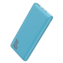 Заредете изображение във визуализатора на галерията – Baseus Power Bank 10000mAh Bipow - USB + Type C - PD 3.0 QC 3.0 18W (PPDML-03) blue
