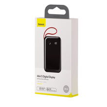 Заредете изображение във визуализатора на галерията – Baseus Power Bank 10000mAh Mini S - USB + Type C - 3A 15W with Type C cable (PPXF-A01) black
