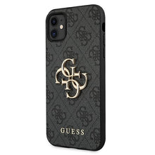 Заредете изображение във визуализатора на галерията – Original Case GUESS 4G Big Metal Logo GUHCN614GMGGR for Iphone 11 grey
