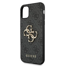 Заредете изображение във визуализатора на галерията – Original Case GUESS 4G Big Metal Logo GUHCN614GMGGR for Iphone 11 grey
