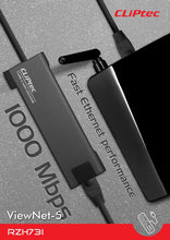 Заредете изображение във визуализатора на галерията – Cliptec Adapter HUB - Type C to 2xUSB 3.1 + Type C + HDMI + RJ45 - DockView-6 RZH731 grey
