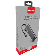 Заредете изображение във визуализатора на галерията – Cliptec Adapter HUB - Type C to 2xUSB 3.1 + Type C + HDMI + RJ45 - DockView-6 RZH731 grey
