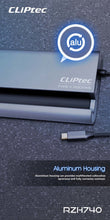Заредете изображение във визуализатора на галерията – Cliptec Adapter HUB - Type C to 3xUSB 3.1 + Type C + HDMI + VGA + RJ45 - ViewNet-7 RZH740 grey
