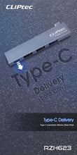 Заредете изображение във визуализатора на галерията – Cliptec Adapter HUB - Type C na USB 3.1 + 2xUSB 2.0 + Type C - Conquer RZH623 grey
