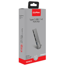 Заредете изображение във визуализатора на галерията – Cliptec Adapter HUB - Type C na USB 3.1 + 2xUSB 2.0 + Type C - Conquer RZH623 grey
