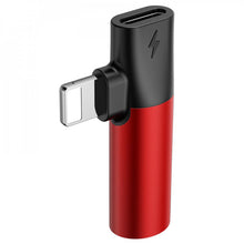 Заредете изображение във визуализатора на галерията – Baseus Adapter L41 - Type C male to Type C + jack 3,5mm female - (CATL41-91) black-red
