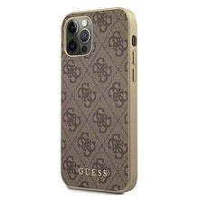 Заредете изображение във визуализатора на галерията – Original Case GUESS 4G Collection Hardcase GUHCP12LG4GB for Iphone 12 Pro Max Brown
