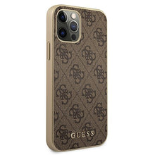 Заредете изображение във визуализатора на галерията – Original Case GUESS 4G Collection Hardcase GUHCP12LG4GB for Iphone 12 Pro Max Brown
