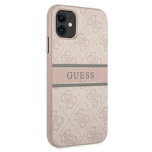 Заредете изображение във визуализатора на галерията – Original Case GUESS 4G Stripe GUHCN614GDPI for Iphone 11 Pink
