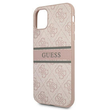 Заредете изображение във визуализатора на галерията – Original Case GUESS 4G Stripe GUHCN614GDPI for Iphone 11 Pink
