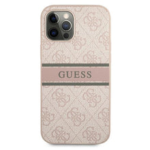 Заредете изображение във визуализатора на галерията – Original Case GUESS 4G Stripe GUHCP12M4GDPI for Iphone 12/12 Pro Pink
