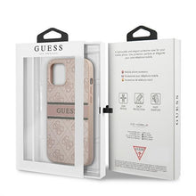 Заредете изображение във визуализатора на галерията – Original Case GUESS 4G Stripe GUHCP12M4GDPI for Iphone 12/12 Pro Pink
