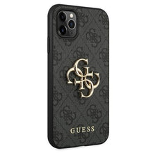 Заредете изображение във визуализатора на галерията – Original Case GUESS 4G Big Metal Logo GUHCN584GMGGR for Iphone 11 Pro grey
